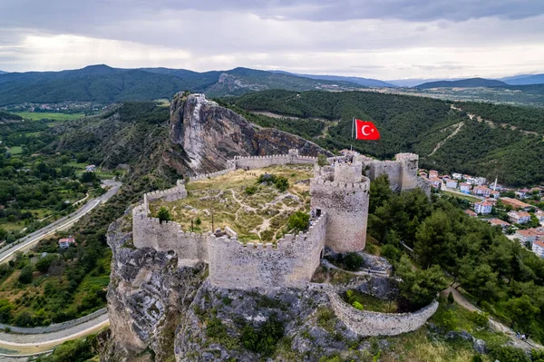 Boyabat Bölgesindeki Boyabat Kalesi Sinop Türkiye Boyabat Kalesi Nin Havadan — Stok fotoğraf