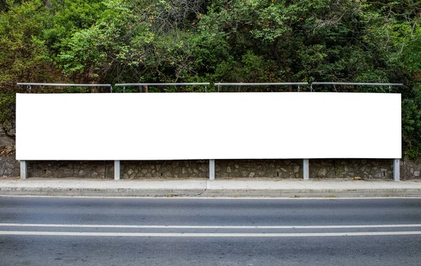 Grande Cartaz Branco Gigantboard Para Publicidade Livre — Fotografia de Stock