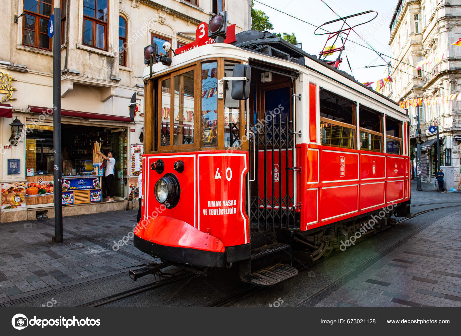 Istanbul Turkey August 2023 Nostalgic Red Tram Istanbul Historic Tram istanbul-turkey-august-2023-nostalgic-red-tram-istanbul-historic-tram