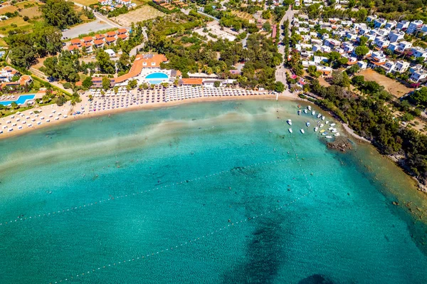 Strand Karaincir Karaincir Bucht Datca Mugla Türkei Luftaufnahme Vom Strand — Stockfoto