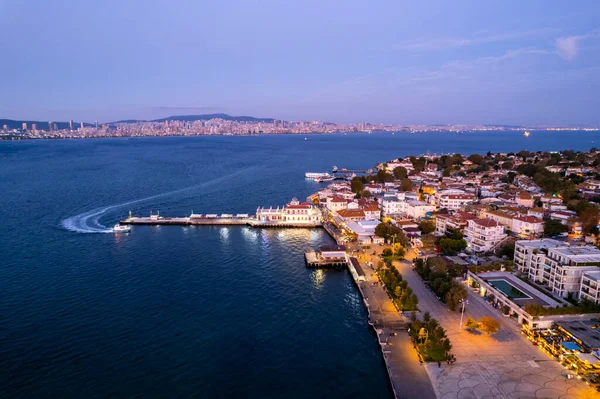 Aerial View Buyukada Princes Islands Istanbul Sunset Istanbul Turkey Buyukada — Stock Photo, Image