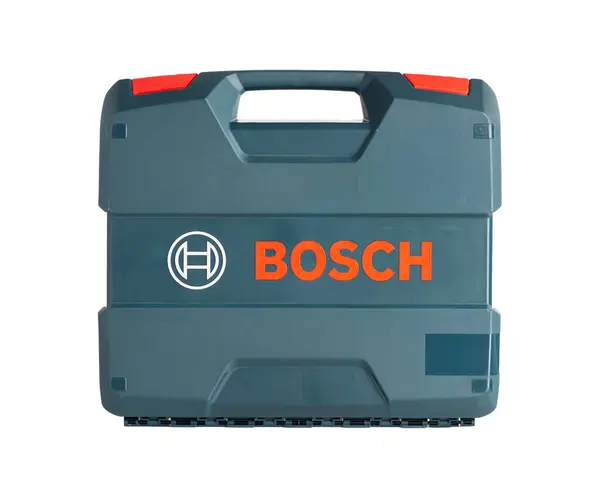 Istanbul September 2023 Bosch Drill Carrying Case White Background Green — Stock Photo, Image