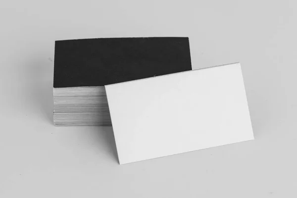 Business card mockup. Business card with box on white background.