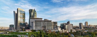 İstanbul, Türkiye - 2 Aralık 2023: İstanbul Finansal Merkezi (IFC), İstanbul, Türkiye. Küresel Finans Hizmetleri Merkezi. panoramik görünüm.