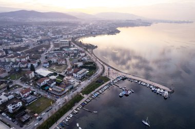 Basiskele, Kocaeli, Turkey. Basiskele is a town and district located in the province of Kocaeli. Aerial shot with drone