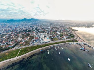 Basiskele, Kocaeli, Turkey. Basiskele is a town and district located in the province of Kocaeli. Aerial shot with drone