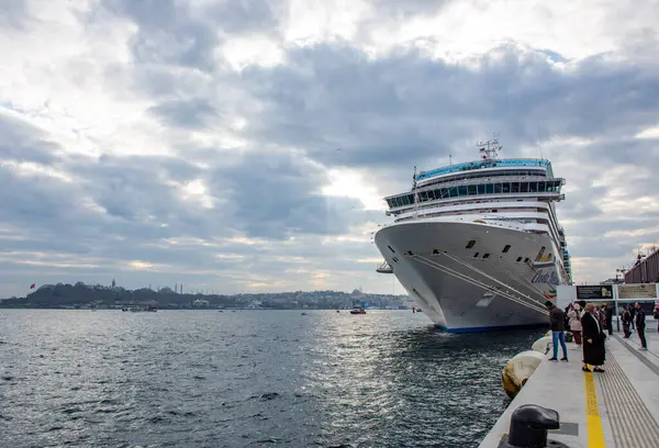 Istanbul Turkey December 2023 Costa Deliziosa Cruise Ship Galataport Istanbul — Stock Photo, Image