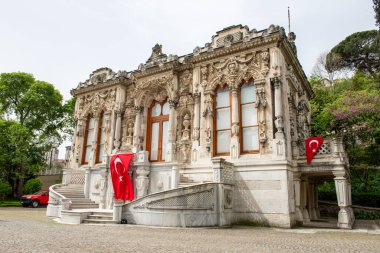 Ceremonial Kiosk of Ihlamur Pavilions. Besiktas, Istanbul, Turkey. It was built in the Ottoman period, is open to visitors as a museum today. clipart