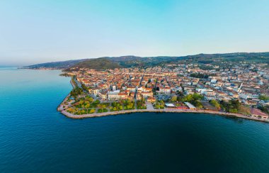 Karamursel, Kocaeli, Turkey. Karamursel is a town and district located in the province of Kocaeli. Aerial shot with drone. clipart