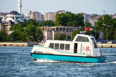 İstanbul, Türkiye - 18 Şubat 2024: İstanbul, Türkiye. Güzel İstanbul boğaz manzarası.