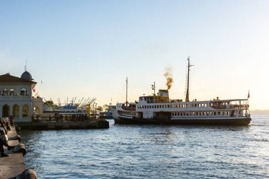 İstanbul, Türkiye - 18 Şubat 2024: İstanbul, Türkiye. Güzel İstanbul boğaz manzarası.