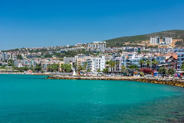 stock image Aydin, Turkey - June 19, 2024: Kusadasi, Aydin, Turkey. Kusadasi is a touristic beach resort town on Turkey. Aegean coast.