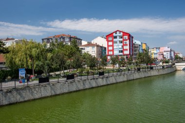 İstanbul, Türkiye - 13 Temmuz 2024: Silivri İlçesi, İstanbul. Hindi. Silivri şehir merkezi.