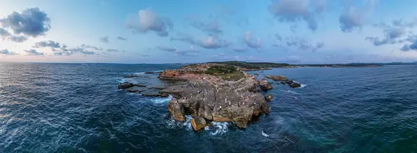 stock image Kefken Pink Rocks (Pembe Kayalar). Famous rocks in Kandira, Kocaeli, Turkey. Pink Rocks aerial view. Drone shot.