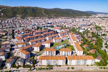 Korfez, Kocaeli, Türkiye. Korfez, Kocaeli ilinin bir ilçesidir. İnsansız hava aracı ile hava görüntüsü.