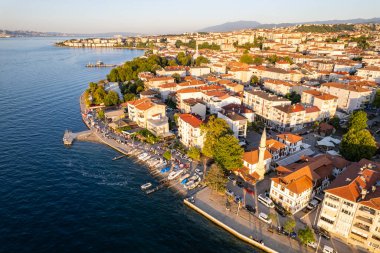 Golcuk 'un Degirmendere İlçesi. Kocaeli, Türkiye. Golcuk, Kocaeli ilinin Merkez ilçesine bağlı bir beldedir. İnsansız hava aracı ile hava görüntüsü.