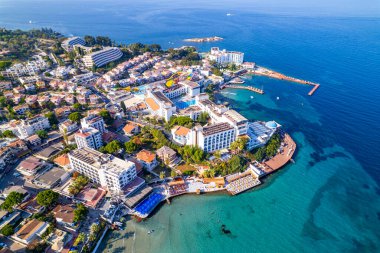 Kusadasi, Aydın, Aydın. Kusadasi 'deki Kadınlar Plajı. Türkiye 'deki turistik plaj beldesi. 