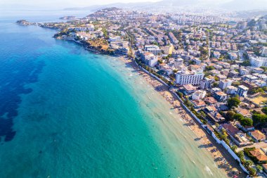 Kusadasi, Aydın, Aydın. Kusadasi 'deki Kadınlar Plajı. Türkiye 'deki turistik plaj beldesi. 