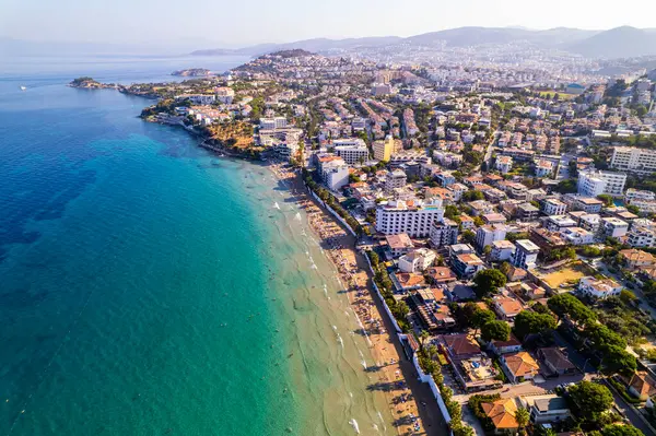 Kusadasi, Aydın, Aydın. Kusadasi 'deki Kadınlar Plajı. Türkiye 'deki turistik plaj beldesi. 