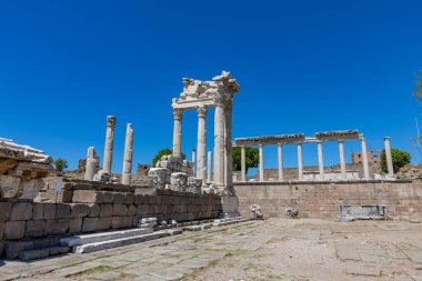 Bergama 'da Pergamon Akropolu (Bergama Akropolu). İzmir, Türkiye. Pergamon Antik Şehir.