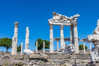 Bergama 'da Pergamon Akropolu (Bergama Akropolu). İzmir, Türkiye. Pergamon Antik Şehir.