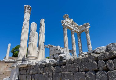Bergama 'da Pergamon Akropolu (Bergama Akropolu). İzmir, Türkiye. Pergamon Antik Şehir.
