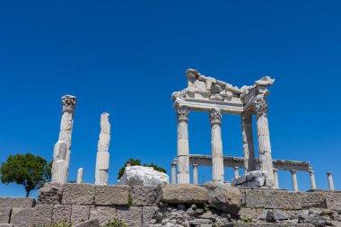 Bergama 'da Pergamon Akropolu (Bergama Akropolu). İzmir, Türkiye. Pergamon Antik Şehir.