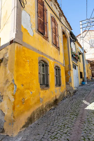 İzmir 'in Bergama ilçesi. Bergama 'nın eski tarihi evleri.