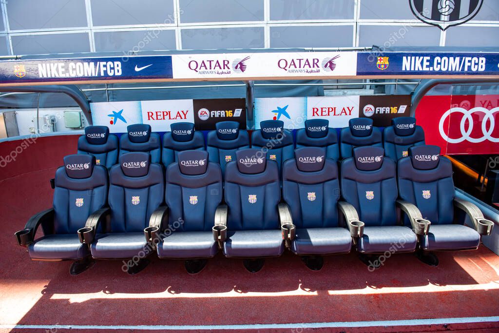 Barcelona, Spain - May 28, 2016: Camp Nou. View of the Camp Nou. The stadium of Football Club Barcelona team.