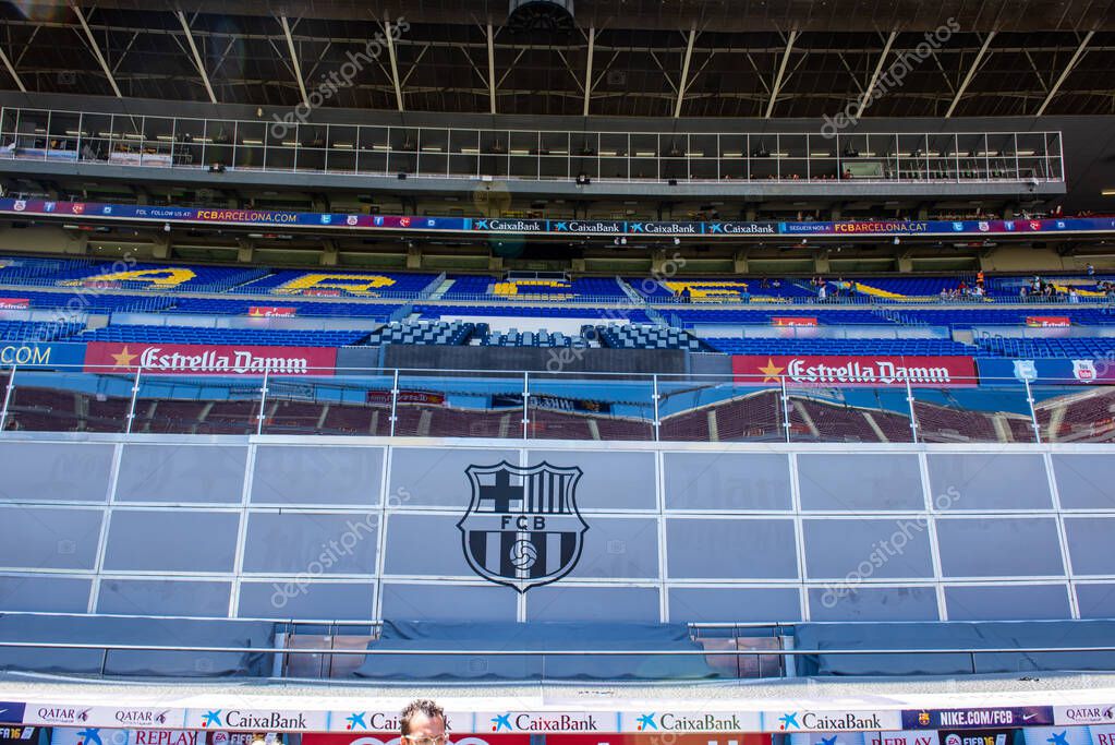 Barcelona, Spain - May 28, 2016: Camp Nou. View of the Camp Nou. The stadium of Football Club Barcelona team.