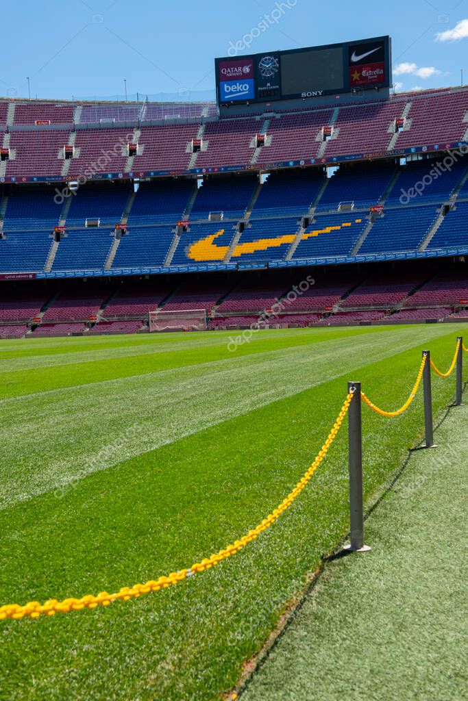 Barcelona, Spain - May 28, 2016: Camp Nou. View of the Camp Nou. The stadium of Football Club Barcelona team.