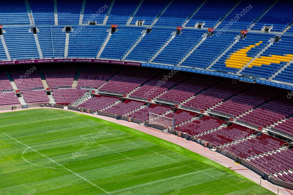 Barcelona, Spain - May 28, 2016: Camp Nou. View of the Camp Nou. The stadium of Football Club Barcelona team.