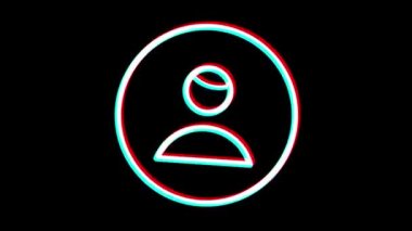 İnsan ikonu. Arıza etkisi. İş ikonu. Alfa kanalı. Döngülü canlandırma