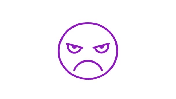 Κακό Των Emoticon Κινούμενα Σχέδια Emoticon Κανάλι Άλφα Κινούμενα Σχέδια — Αρχείο Βίντεο