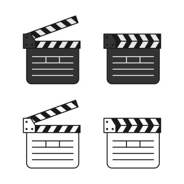Renkli ve çizgili film panosu. Vektör İllüstrasyonu