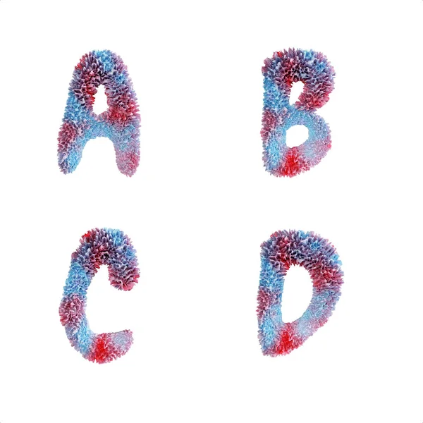 サンゴ礁の首都アルファベットの3Dレンダリング — ストック写真
