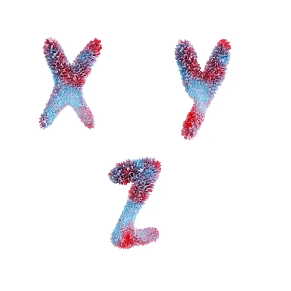 Визуализация Заглавной Буквы Кораллового Рифа Буквы — стоковое фото