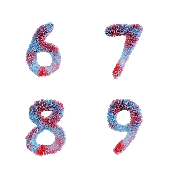 Renderowanie Dużej Litery Alfabetu Rafy Koralowej Cyfry — Zdjęcie stockowe