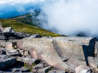 Babia Dağı Tepesi 'nden Beskid Zywiecki Dağları' na kadar panoramik manzara, Polonya