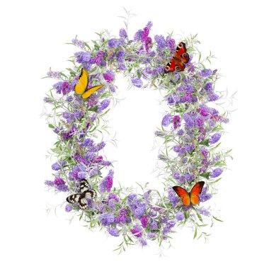 Vahşi çiçeklerin alfabesinin gösterimi - 0 basamaklı