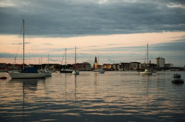 Umag seafront at sunset, Croatia clipart