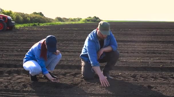 Twee Jonge Boeren Die Hun Land Analy Seren Hun Zunset Videoclip