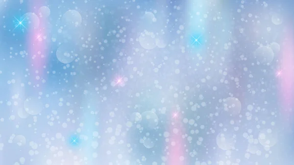 Blaue Weihnachten Hintergrund Mit Bokeh Lichter Helle Glanzlichter Nordlichter Vektorillustration — Stockvektor