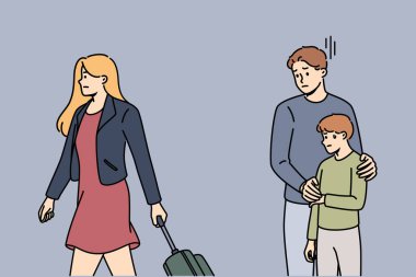 Ebeveynlerin boşanması, çocuğunu sarsıyor, bavullu bir anne ailesini terk ettiği için stres yaşıyor. Erkek ve kadın arasındaki boşanma ergenlik öncesi erkeklerde hayal kırıklığı ve depresyona neden olur.