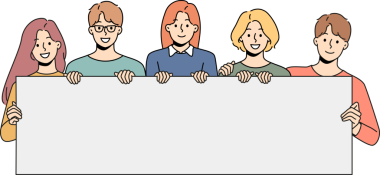 Elinde maket pankart tutan çocuklar