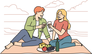 Mutlu çift sahilde buluşmanın tadını çıkarın.