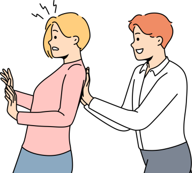 Erkek çalışan stresli meslektaşını ileriye itti