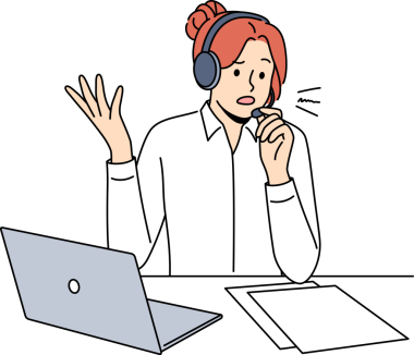 Kulaklıktaki çağrı merkezi ajanı danışma istemcisi