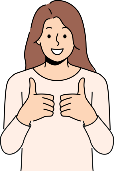 Gülümseyen kadın önerdiğin hareket tarzını onaylıyor.