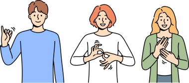 Sağır ve dilsiz insanlar farklı jestler yaparak iletişim kurmak için işaret dilini kullanırlar. Guy ve iki kız engelli insanlarla iletişim kurabilmek için işaret dilini öğreniyorlar.